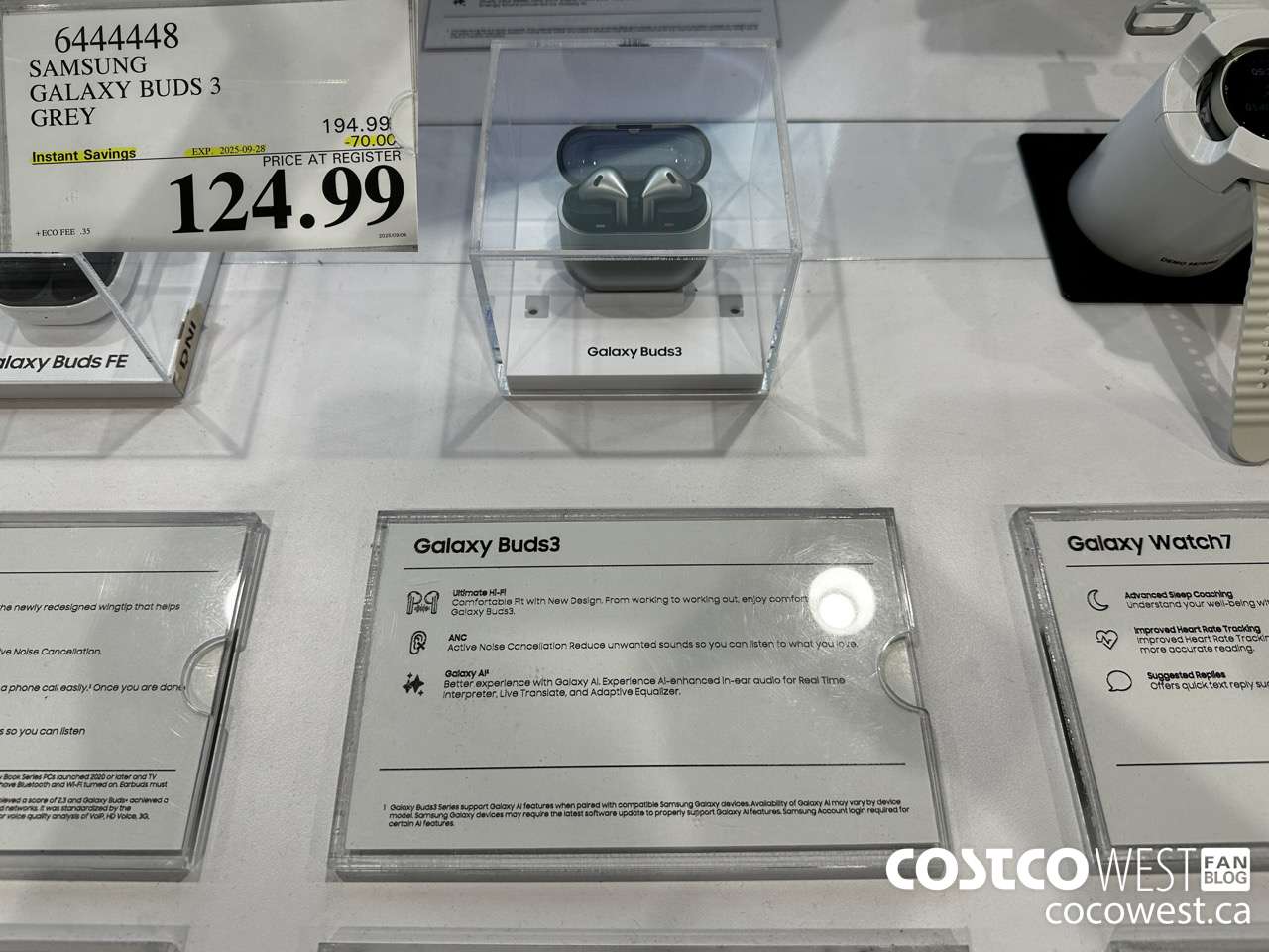 6444448 SAMSUNG GALAXY BUDS 3 GREY ($70.00 INSTANT SAVINGS EXPIRES ON 2025-09-28) $124.99