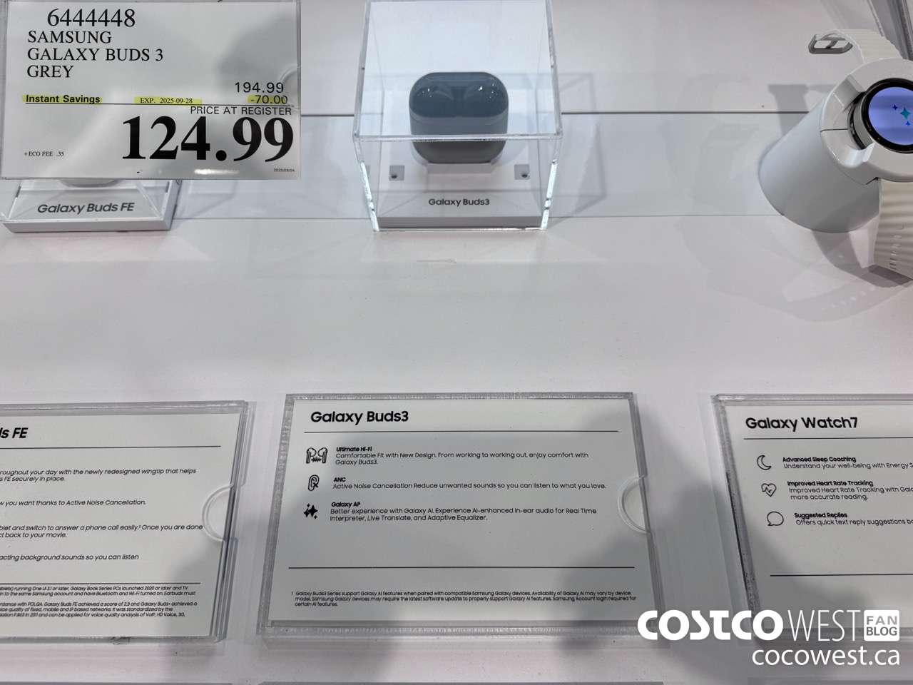 6444448 SAMSUNG GALAXY BUDS 3 GREY ($70.00 INSTANT SAVINGS EXPIRES ON 2025-09-28) $124.99