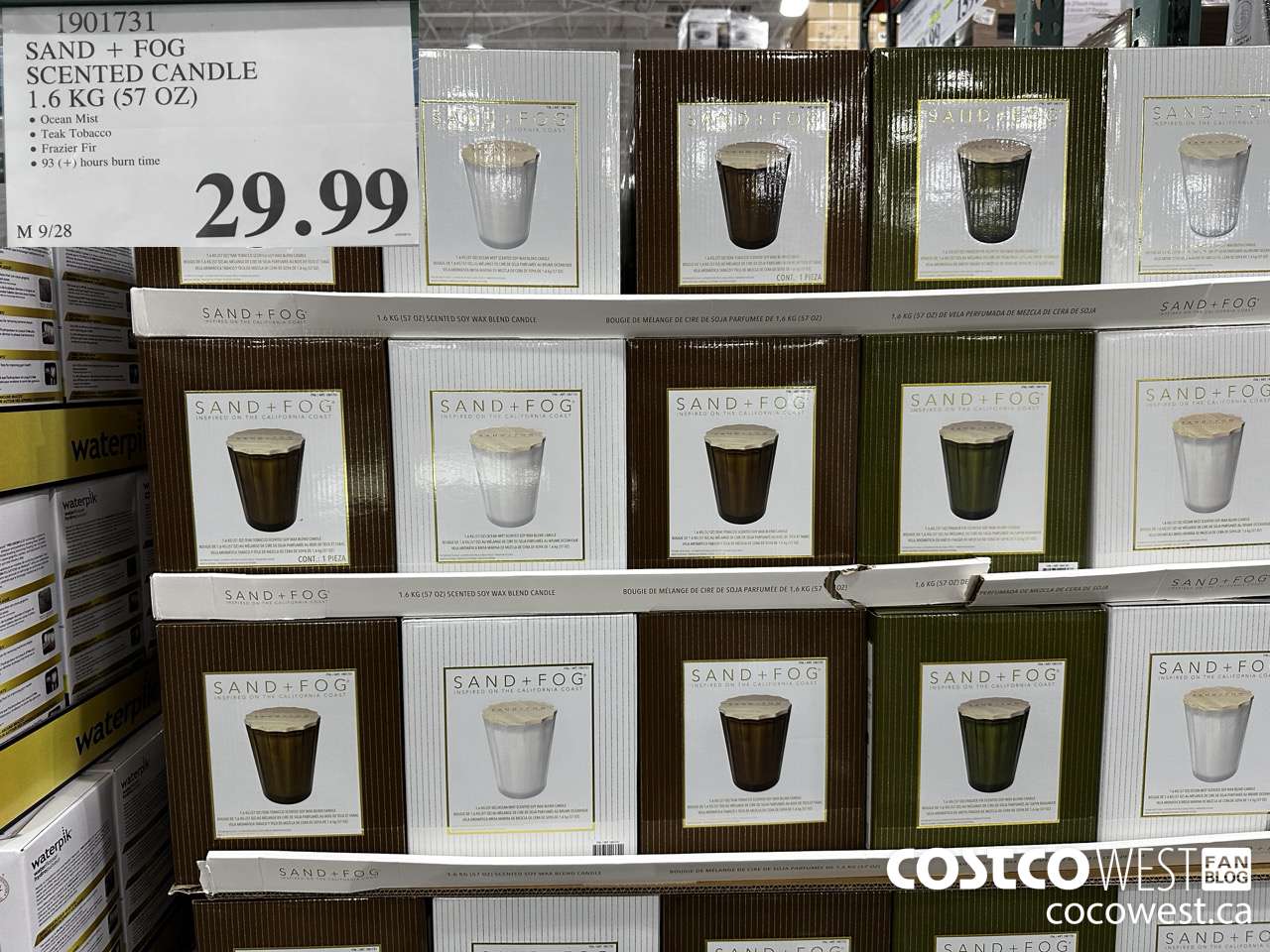 1901731 SAND + FOG SCENTED CANDLE 1.6KG (57OZ) $29.99