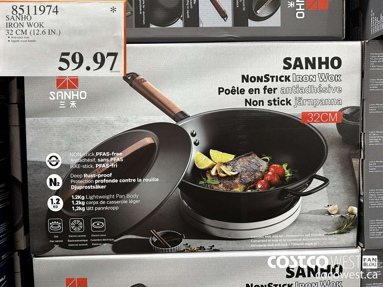 8511974 SANHO IRON WOK 32 CM (12.6 IN.) $59.97