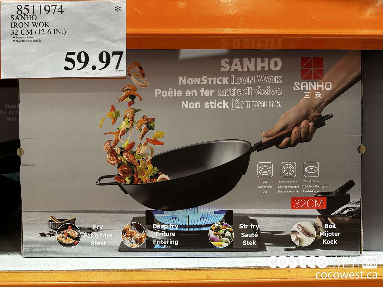 8511974 SANHO IRON WOK 32 CM (12.6 IN.) $59.97