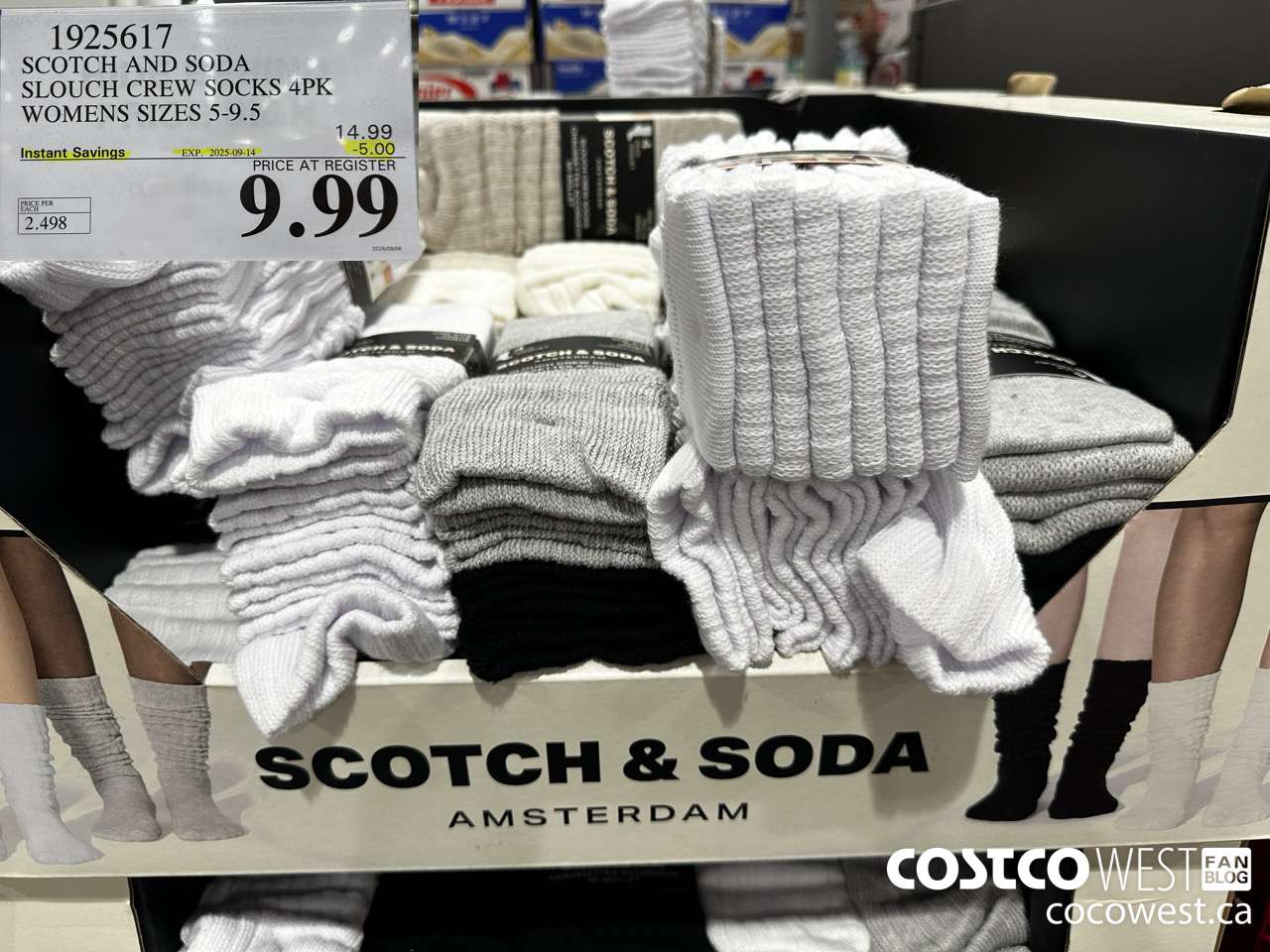 1925617 SCOTCH AND SODA SLOUCH CREW SOCK 4PK WOMENS SIZES 5-9.5 ($5.00 INSTANT SAVINGS EXPIRES ON 2025-09-14) $9.99