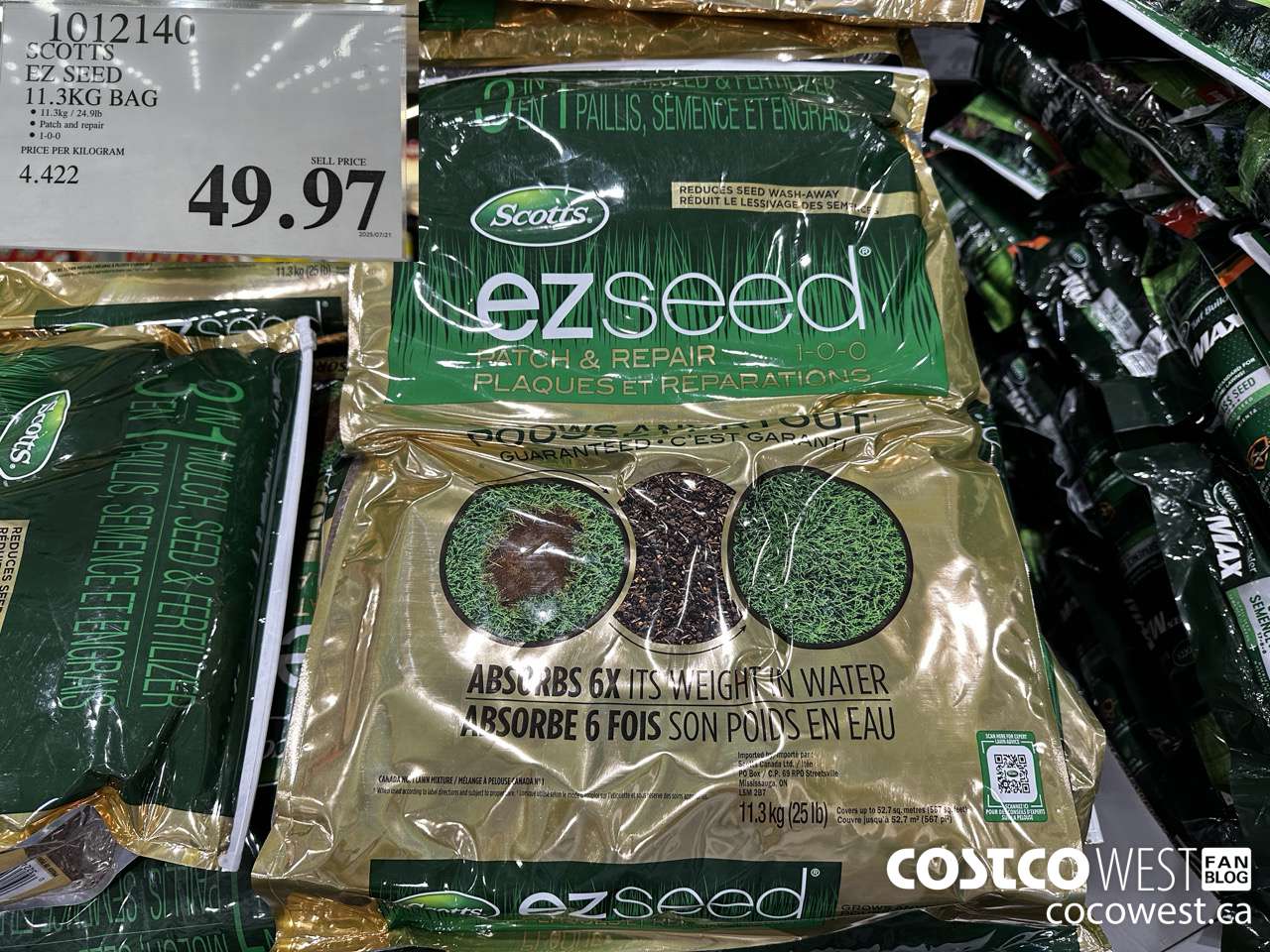1012140 SCOTTS EZ SEED 11.3KG BAG $49.97