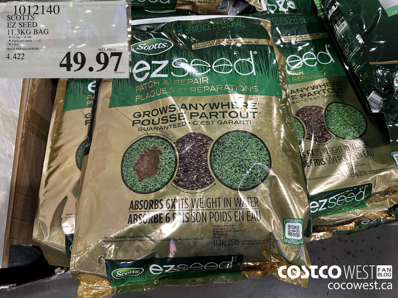 1012140 SCOTTS EZ SEED 11.3KG BAG $49.97