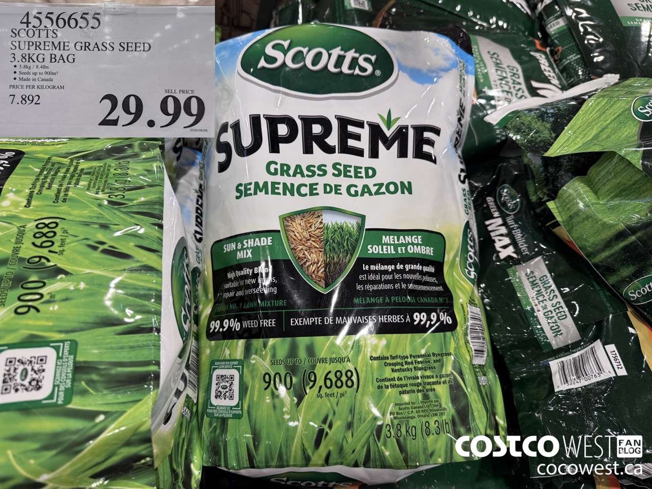 4556655 SCOTTS SUPREME GRASS SEED 3.8KG BAG $29.99