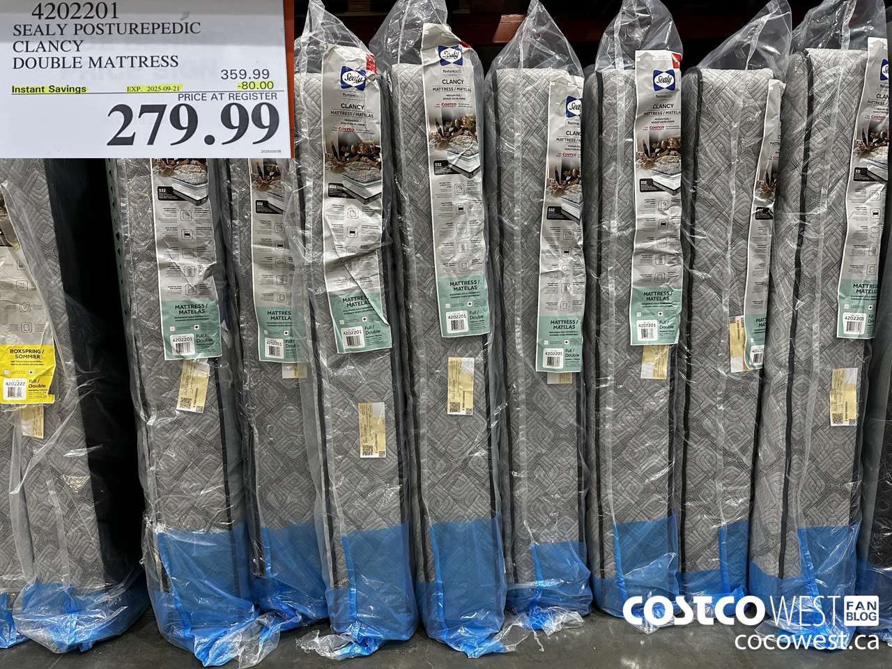 4202201 SEALY POSTUREPEDIC CLANCY DB MATTRESS 53167940 ($80.00 INSTANT SAVINGS EXPIRES ON 2025-09-21) $279.99