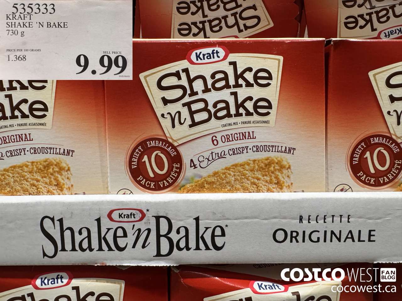 535333 SHAKE N BAKE VARIETY PACK 730 g $9.99