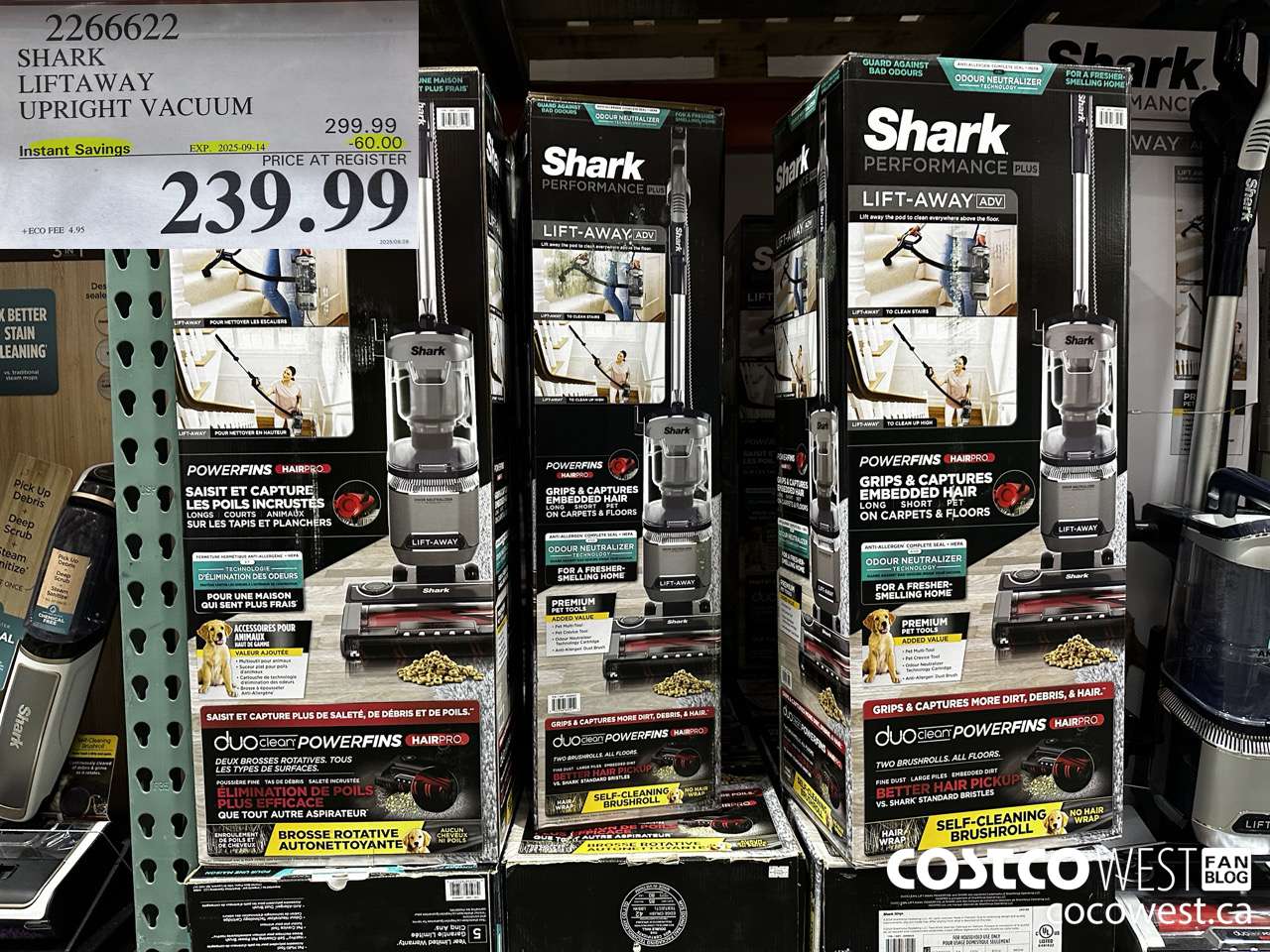 2266622 SHARK LIFTAWAY UPRIGHT VACUUM ($60.00 INSTANT SAVINGS EXPIRES ON 2025-09-14) $239.99