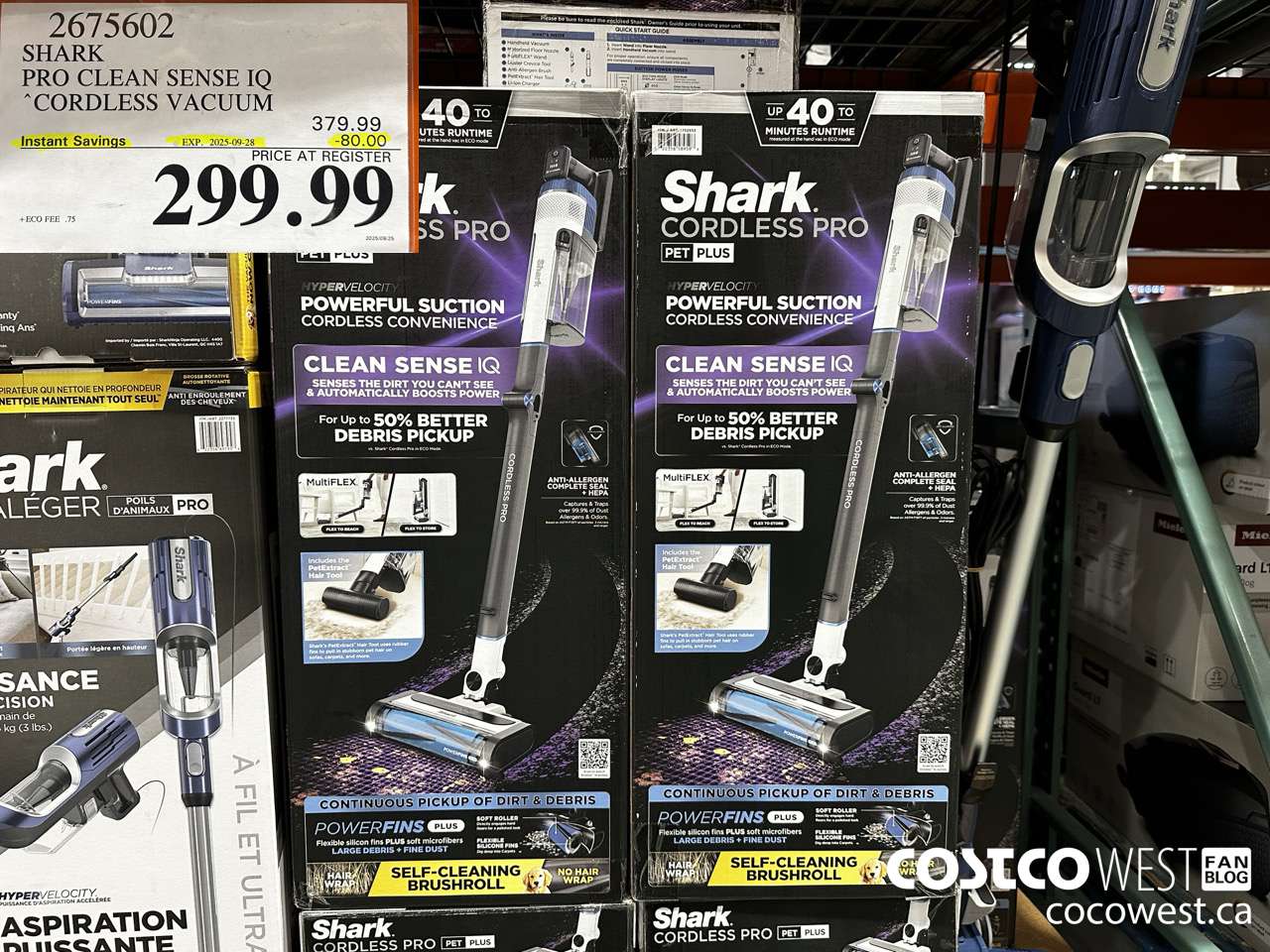 2675602 SHARK PRO CLEAN SENSE IQ CORDLESS VACUUM ($80.00 INSTANT SAVINGS EXPIRES ON 2025-09-28) $299.99