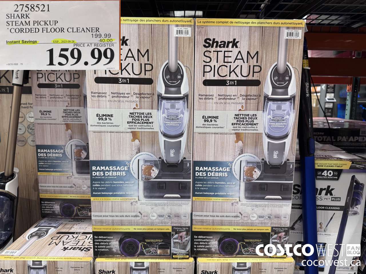 2758521 SHARK STEAK PICKUP CORDED FLOOR CLEANER ($40.00 INSTANT SAVINGS EXPIRES ON 2025-09-28) $159.99