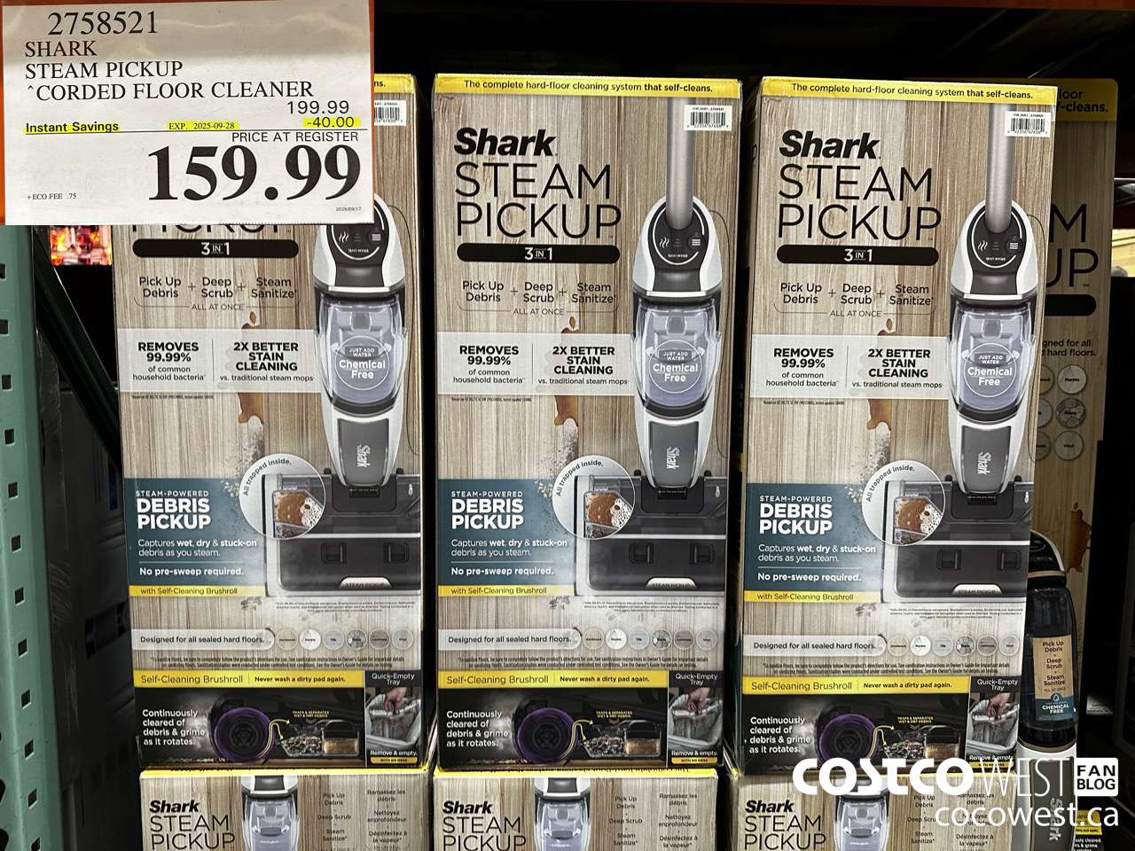 2758521 SHARK STEAK PICKUP CORDED FLOOR CLEANER ($40.00 INSTANT SAVINGS EXPIRES ON 2025-09-28) $159.99