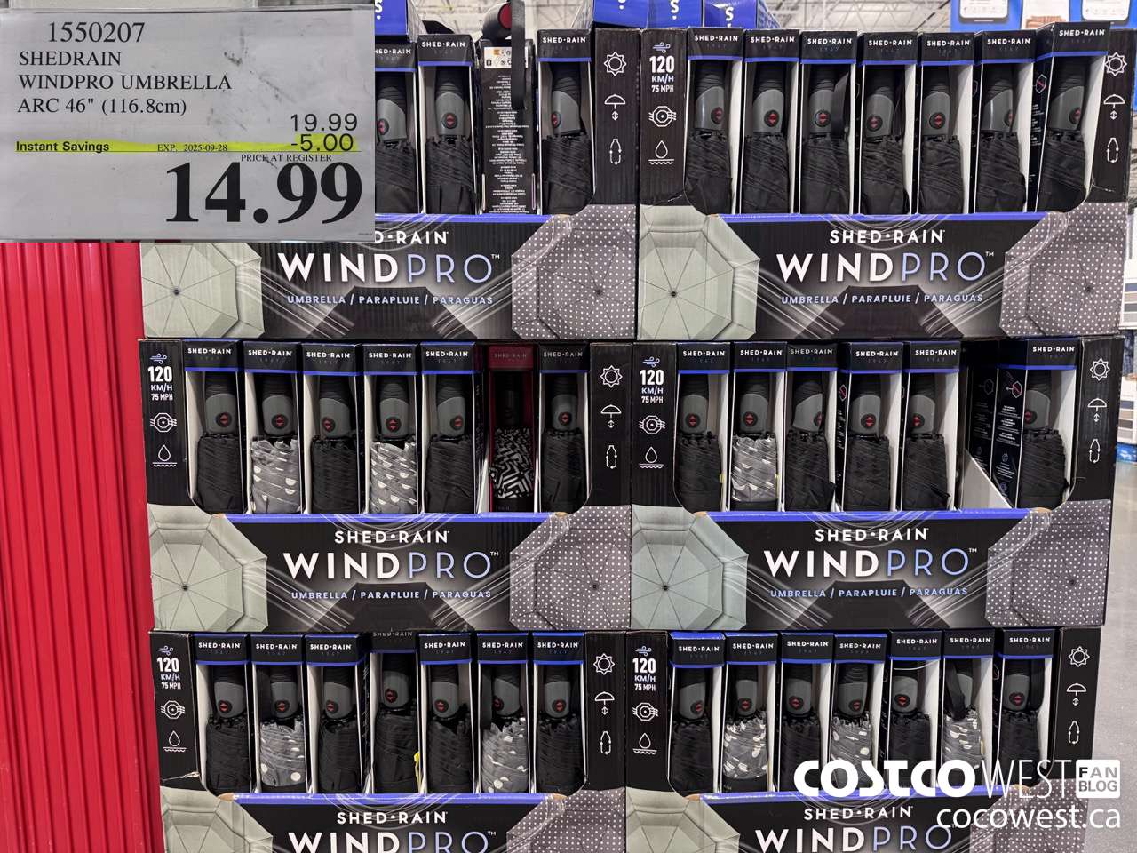 1550207 SHEDRAIN WINDPRO UMBRELLA ARC 46