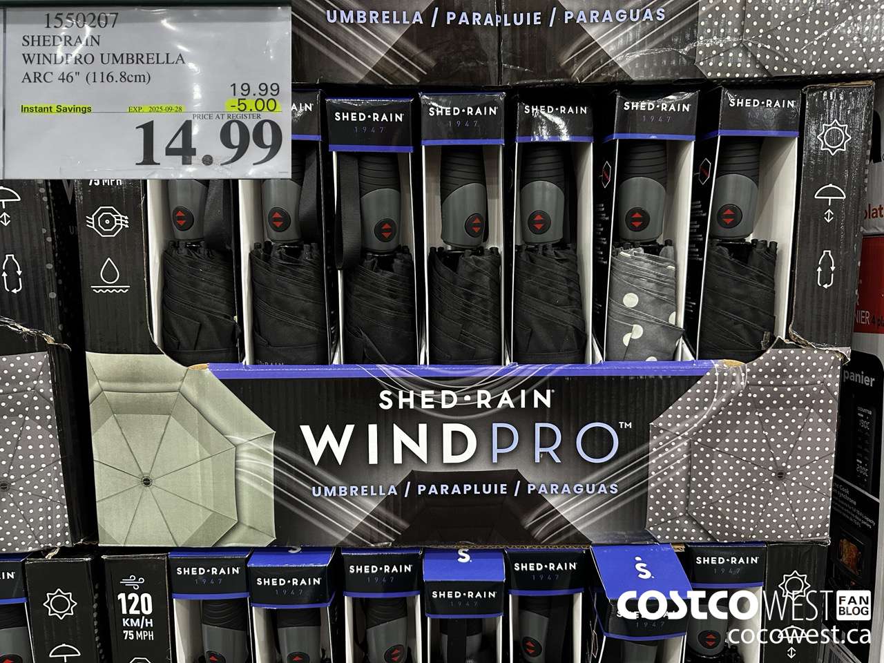 1550207 SHEDRAIN WINDPRO UMBRELLA ARC 46