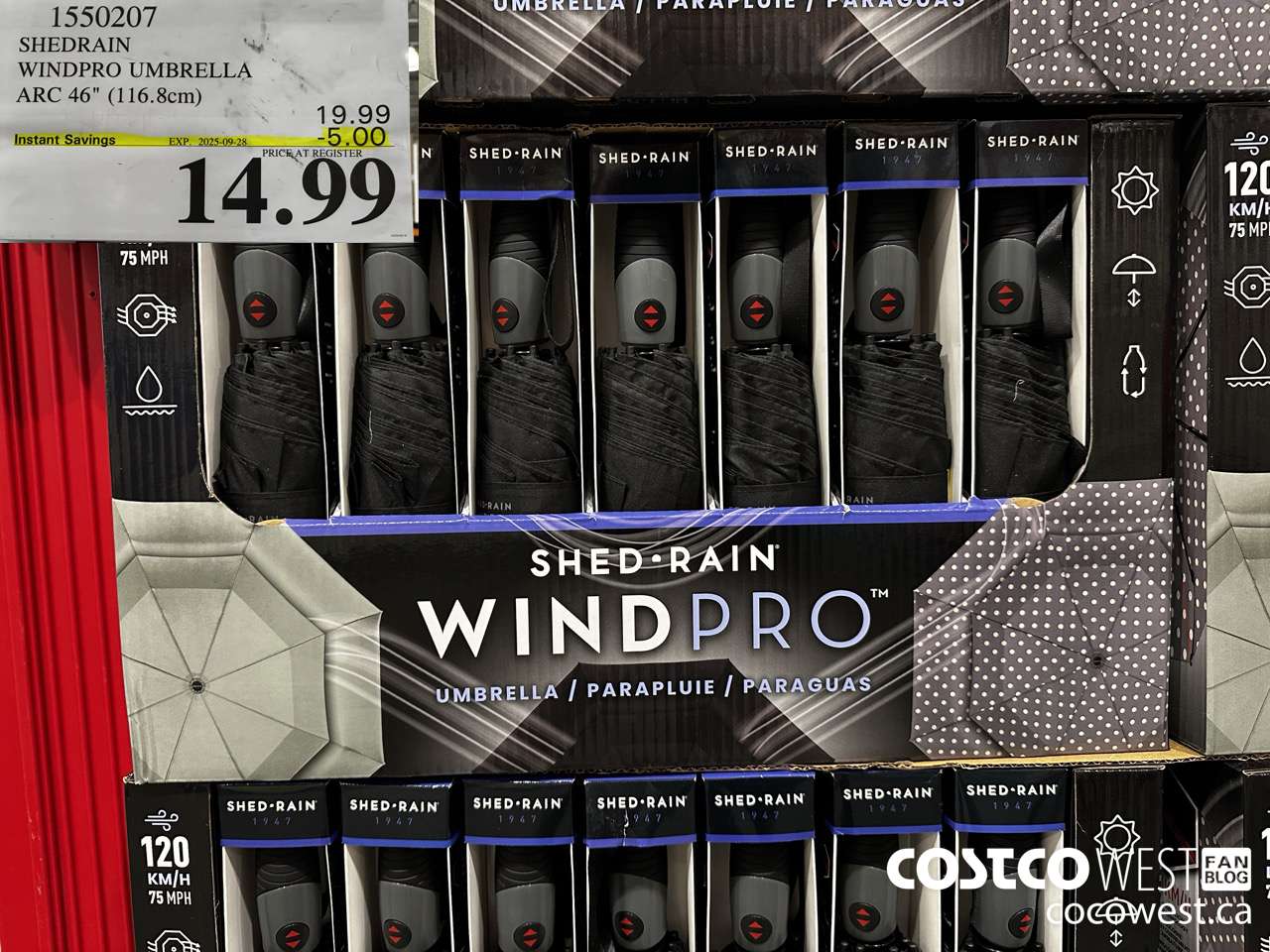 1550207 SHEDRAIN WINDPRO UMBRELLA ARC 46