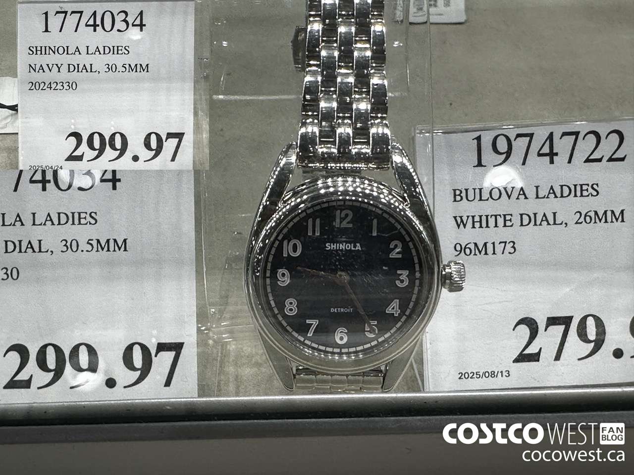 1774034 SHINOLA LADIES NAVY DIAL 30.5 MM 20242330 $299.97