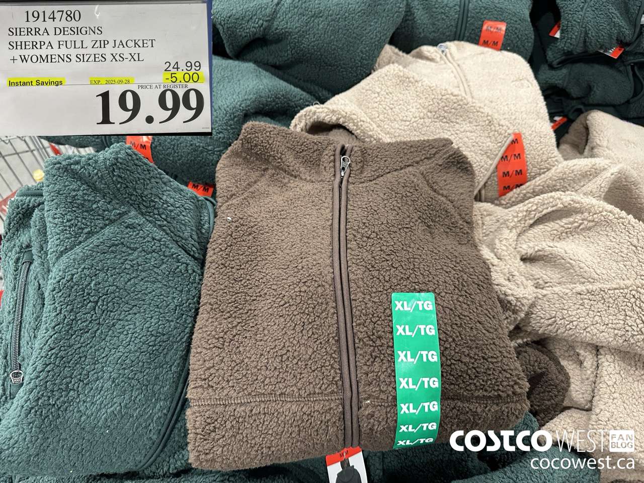 1914780 SIERRA DESIGNS SHERPA FULL ZIP JACKET WOMENS SIZES XS-XL ($5.00 INSTANT SAVINGS EXPIRES ON 2025-09-28) $19.99