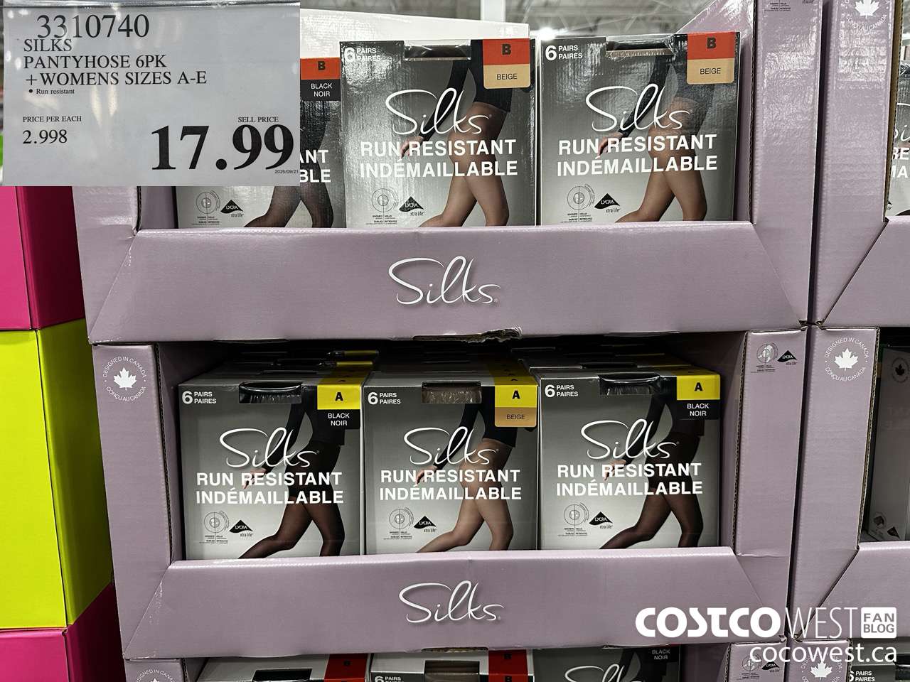 3310740 SILKS PANTYHOSE 6PK WOMENS SIZES A-E $17.99