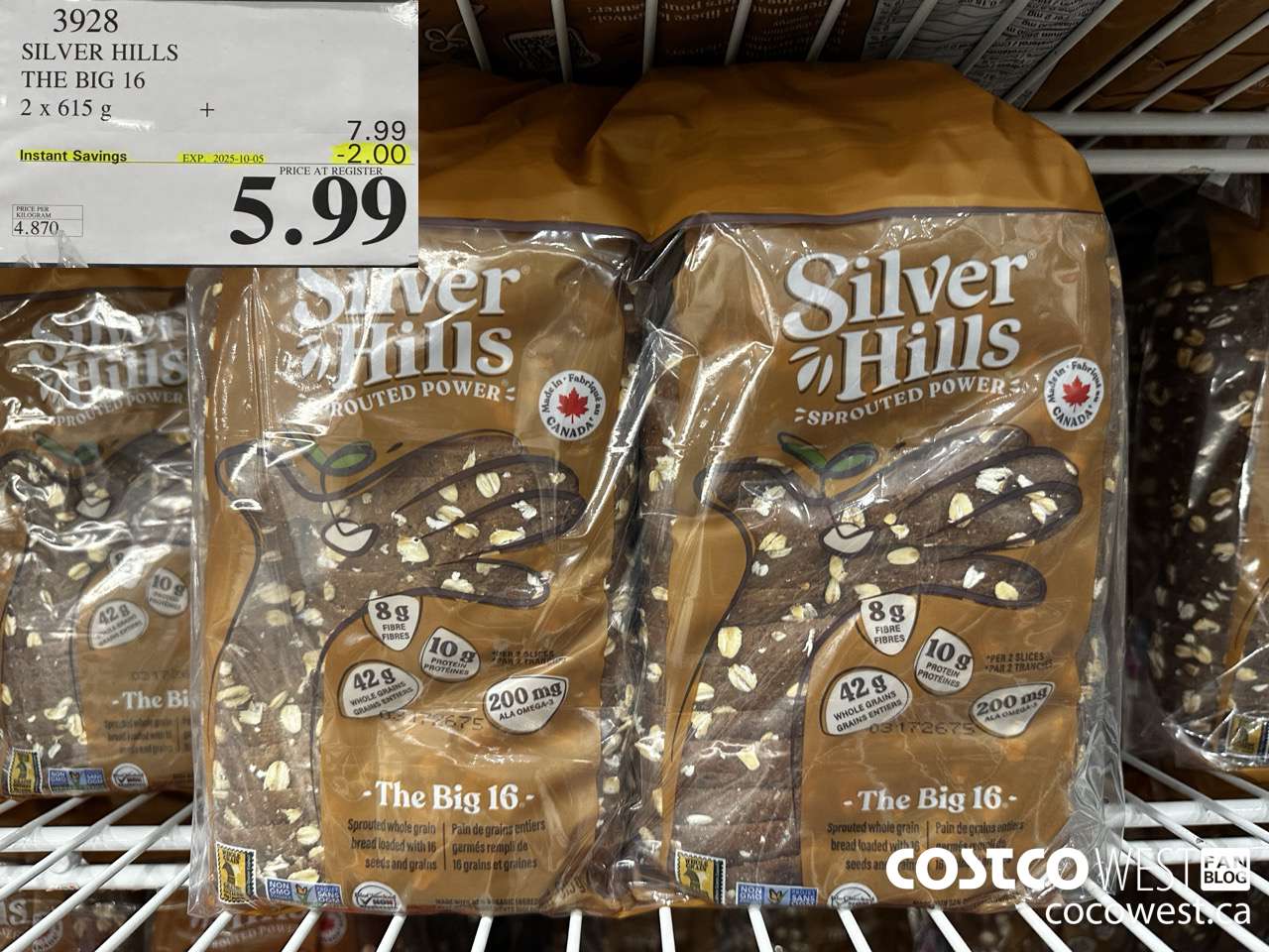 3928 SILVER HILLS THE BIG 16 2 x 615 g ($2.00 INSTANT SAVINGS EXPIRES ON 2025-10-05) $5.99