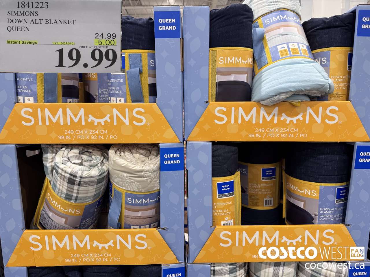 1841223 SIMMONS DOWN ALT BLANKET QUEEN 98