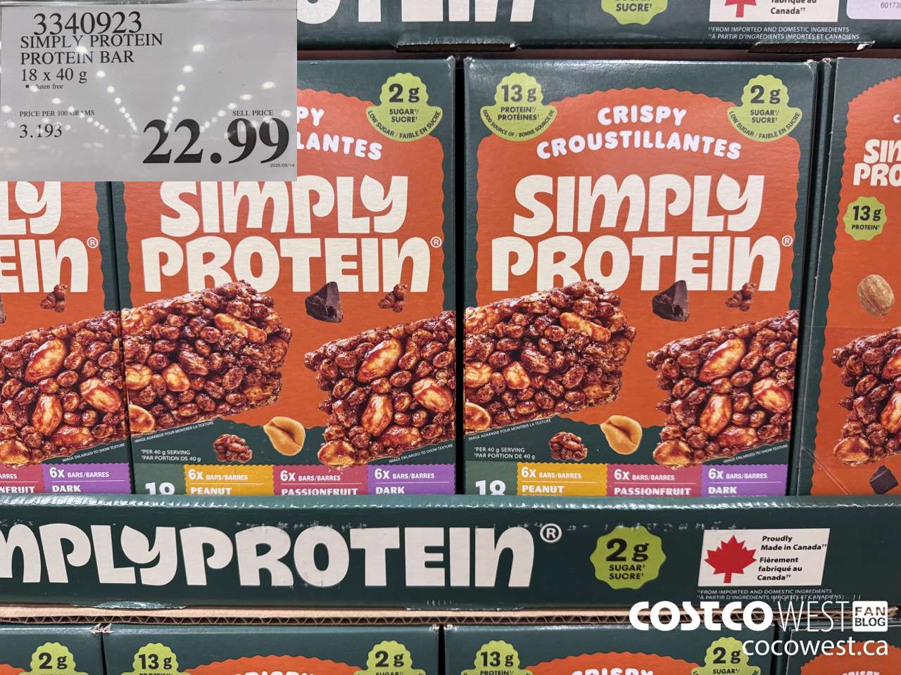 3340923 SIMPLY PROTEIN PROTEIN BARS 18 X 40G $22.99