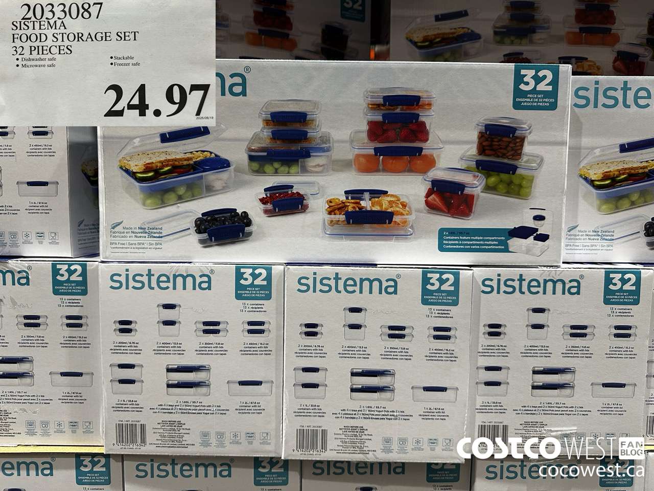 2033087 SISTEMA FOOD STORAGE SET 32 PIECES $24.97