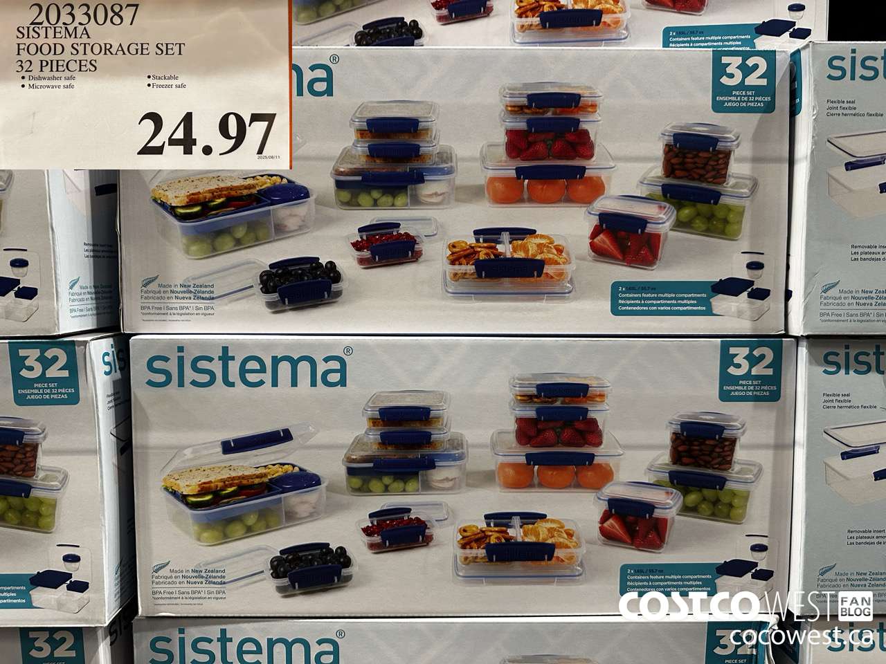 2033087 SISTEMA FOOD STORAGE SET 32 PIECES $24.97