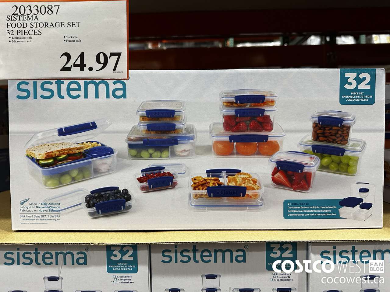 2033087 SISTEMA FOOD STORAGE SET 32 PIECES $24.97