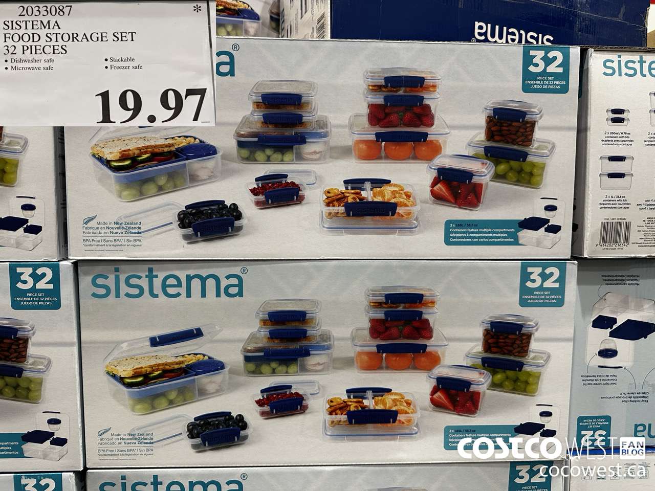 2033087 SISTEMA FOOD STORAGE SET 32 PIECES $19.97