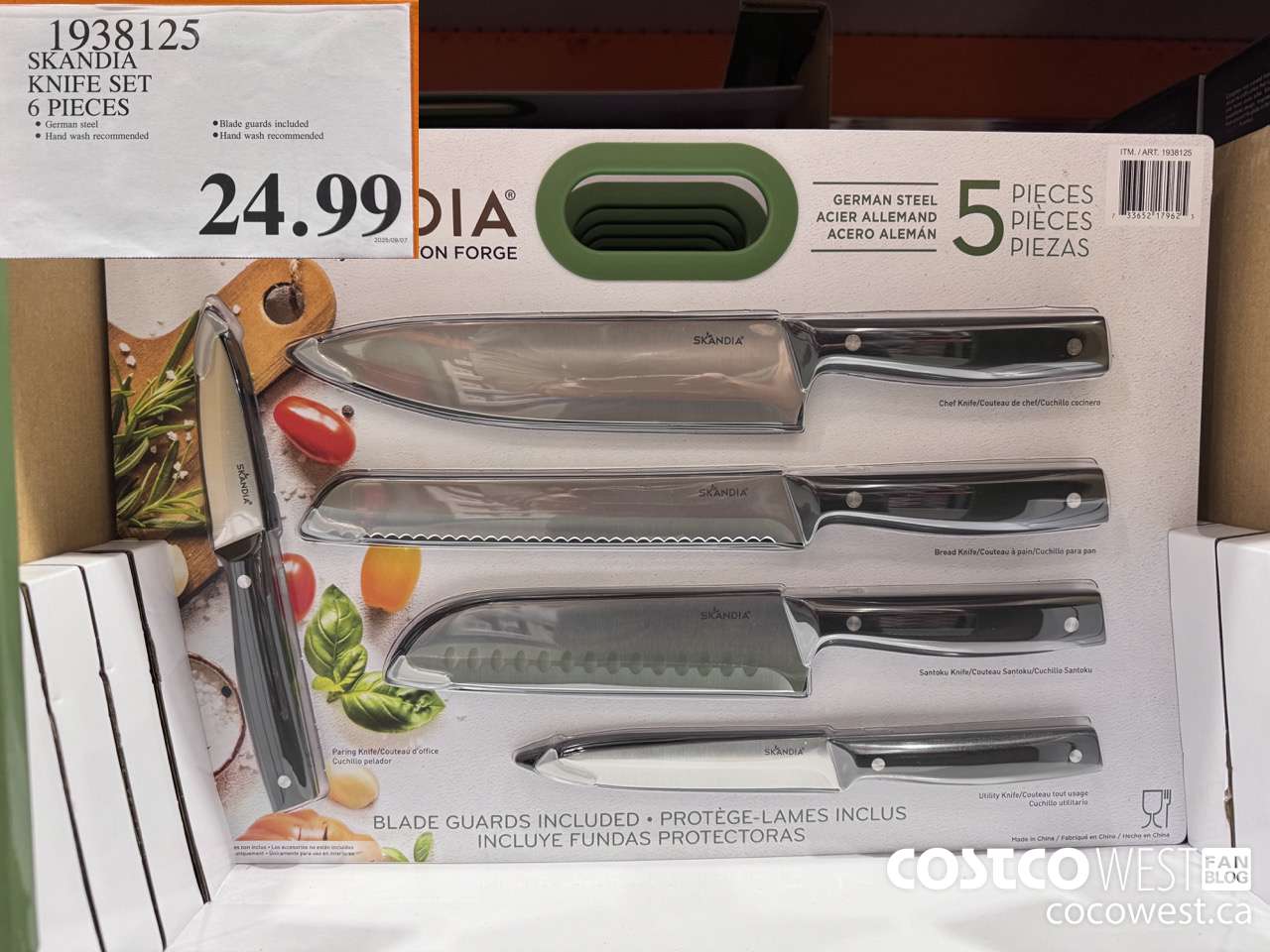 1938125 SKANDIA KNIFE SET 6 PIECES $24.99
