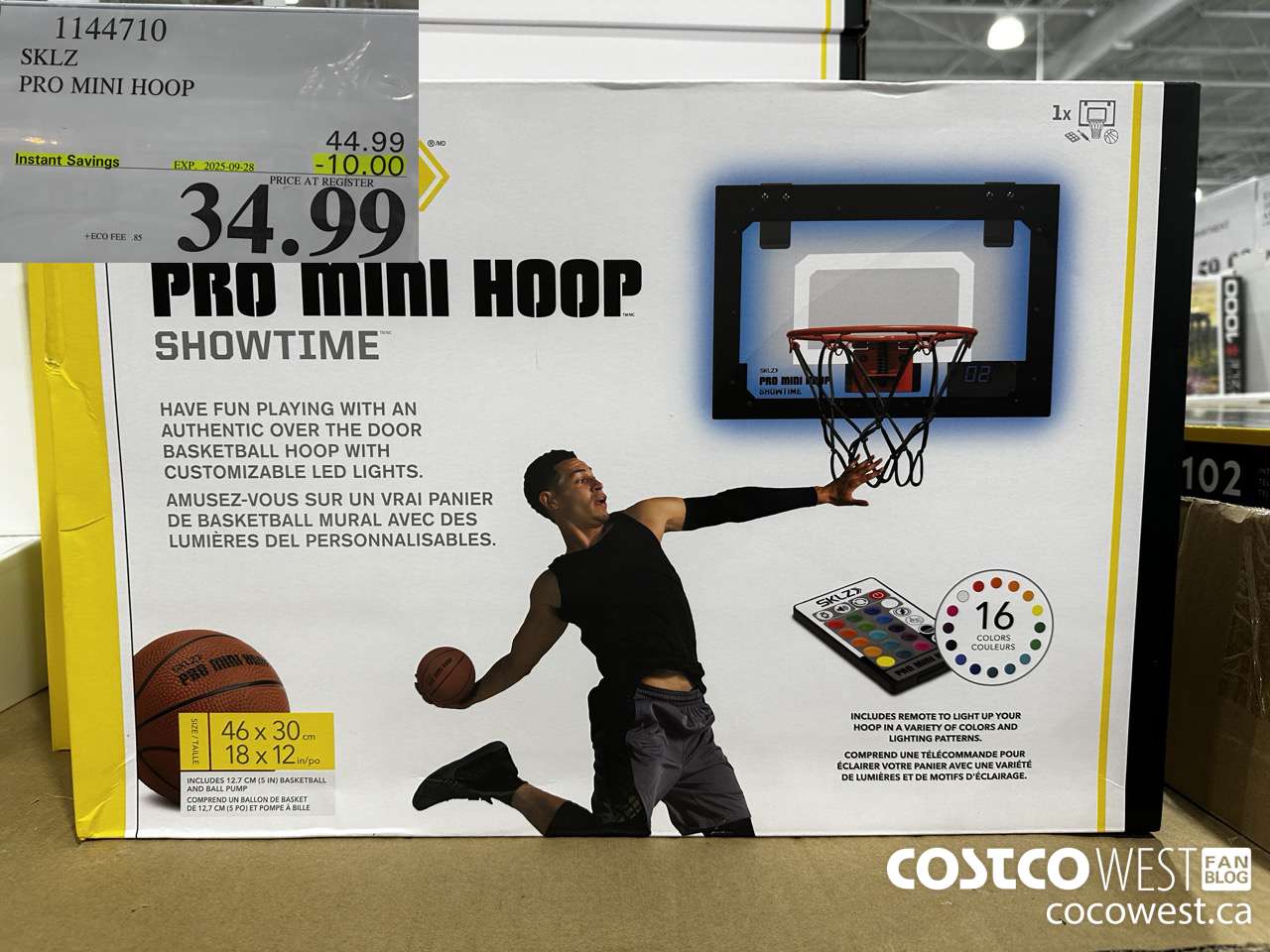 1144710 SKLZ PRO MINI HOOP ($10.00 INSTANT SAVINGS EXPIRES ON 2025-09-28) $34.99