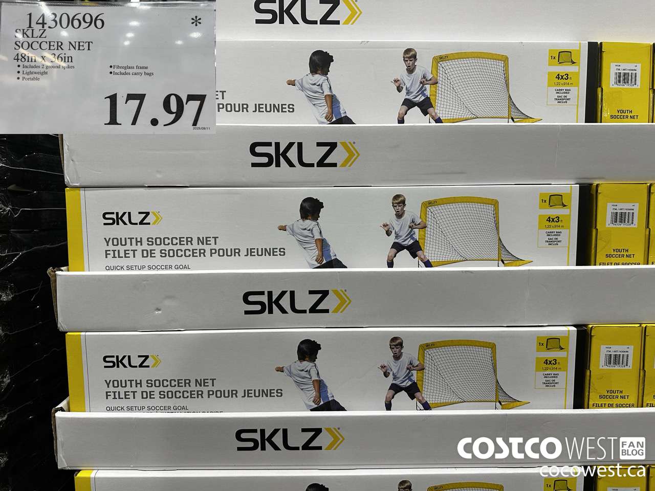 1430696 SKLZ SOCCER NET 122cm x 91cm $17.97
