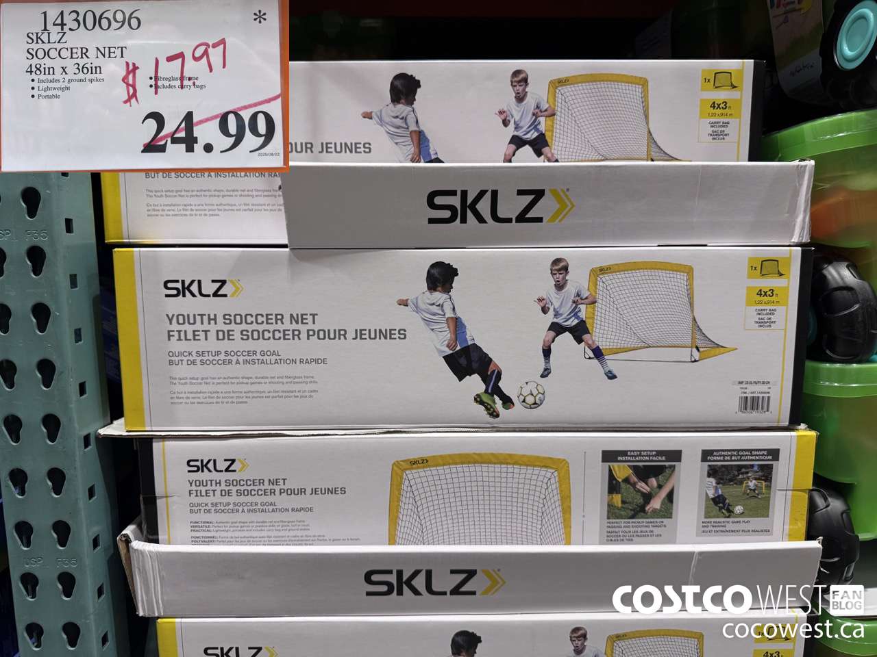 1430696 SKLZ SOCCER NET 122cm x 91cm $17.97
