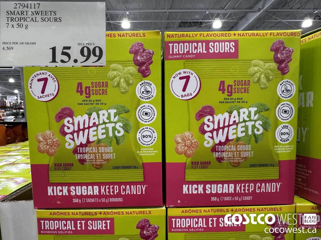 2794117 SMART SWEETS TROPICAL SOURS 7 X 50G $15.99