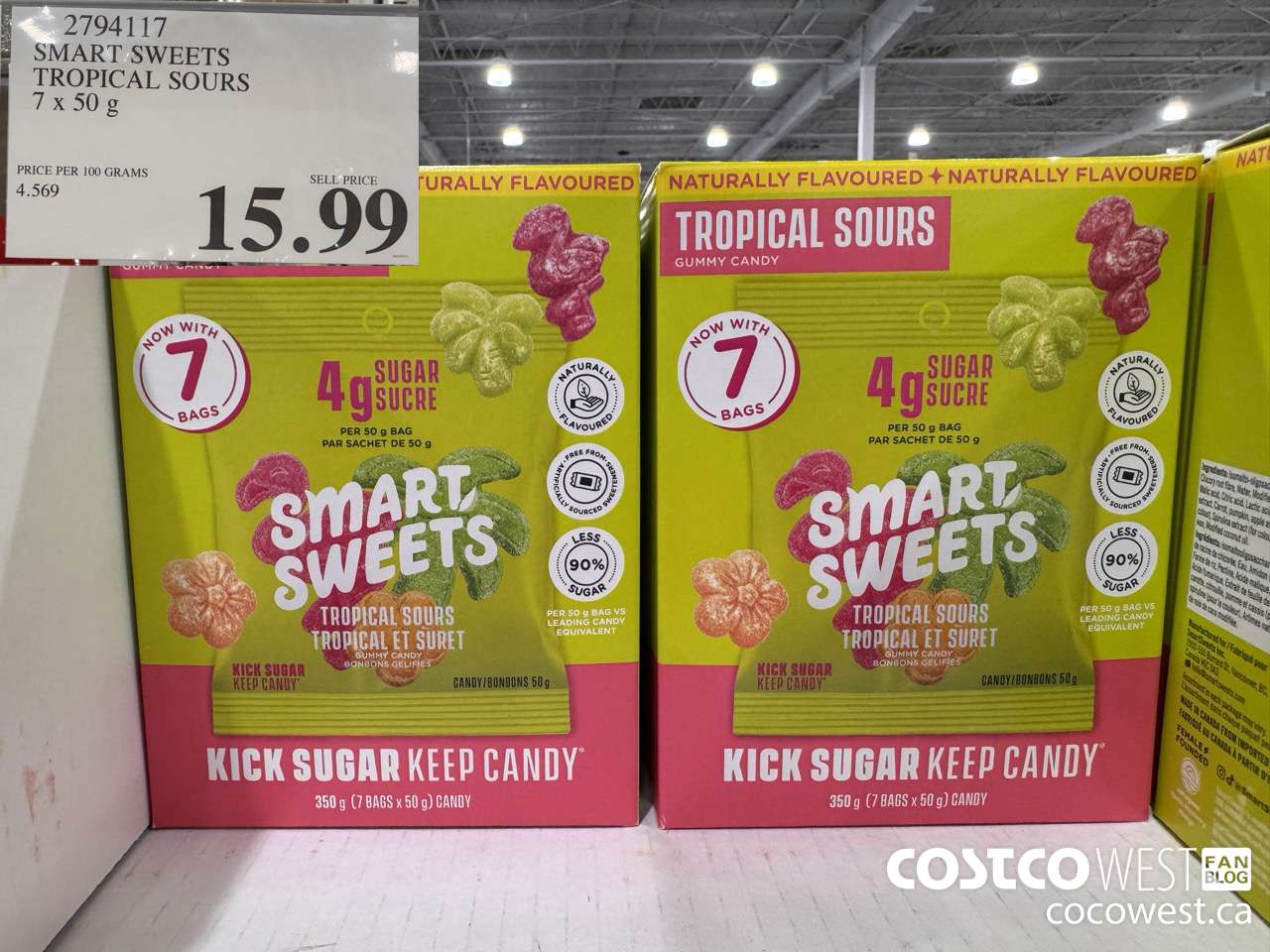 2794117 SMART SWEETS TROPICAL SOURS 7 X 50G $15.99