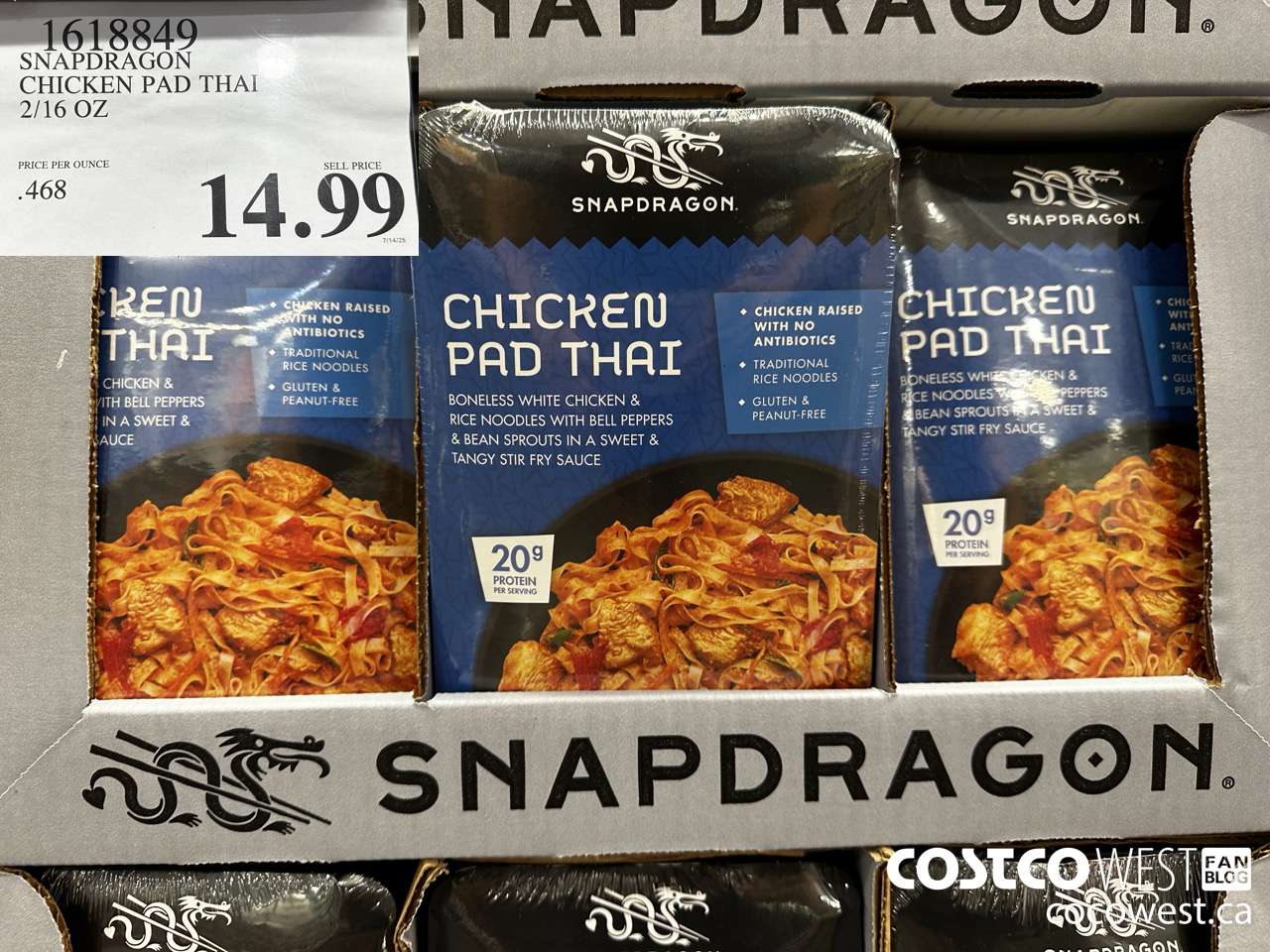 1618849 SNAPDRAGON CHICKEN PAD THAI 2/16 OZ $14.99