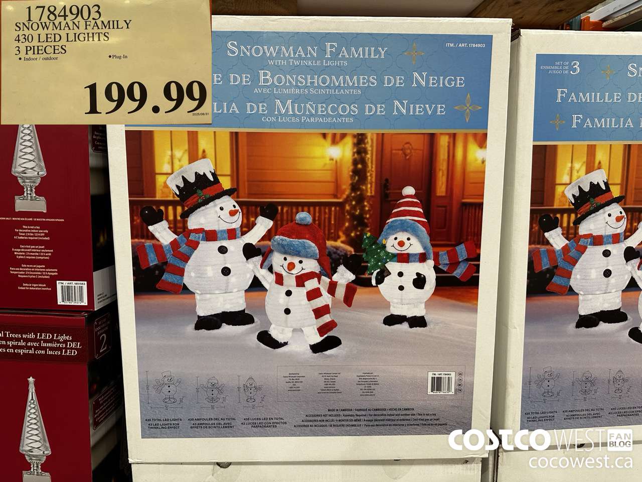 1784903 SNOWMAN FAMILY 430 LED LIGHTS 3 PIECES $199.99