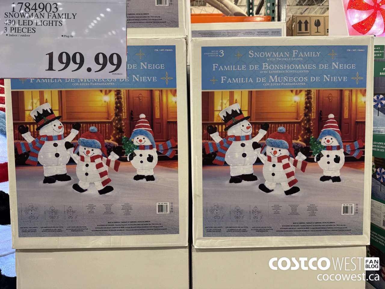 1784903 SNOWMAN FAMILY 430 LED LIGHTS 3 PIECES $199.99