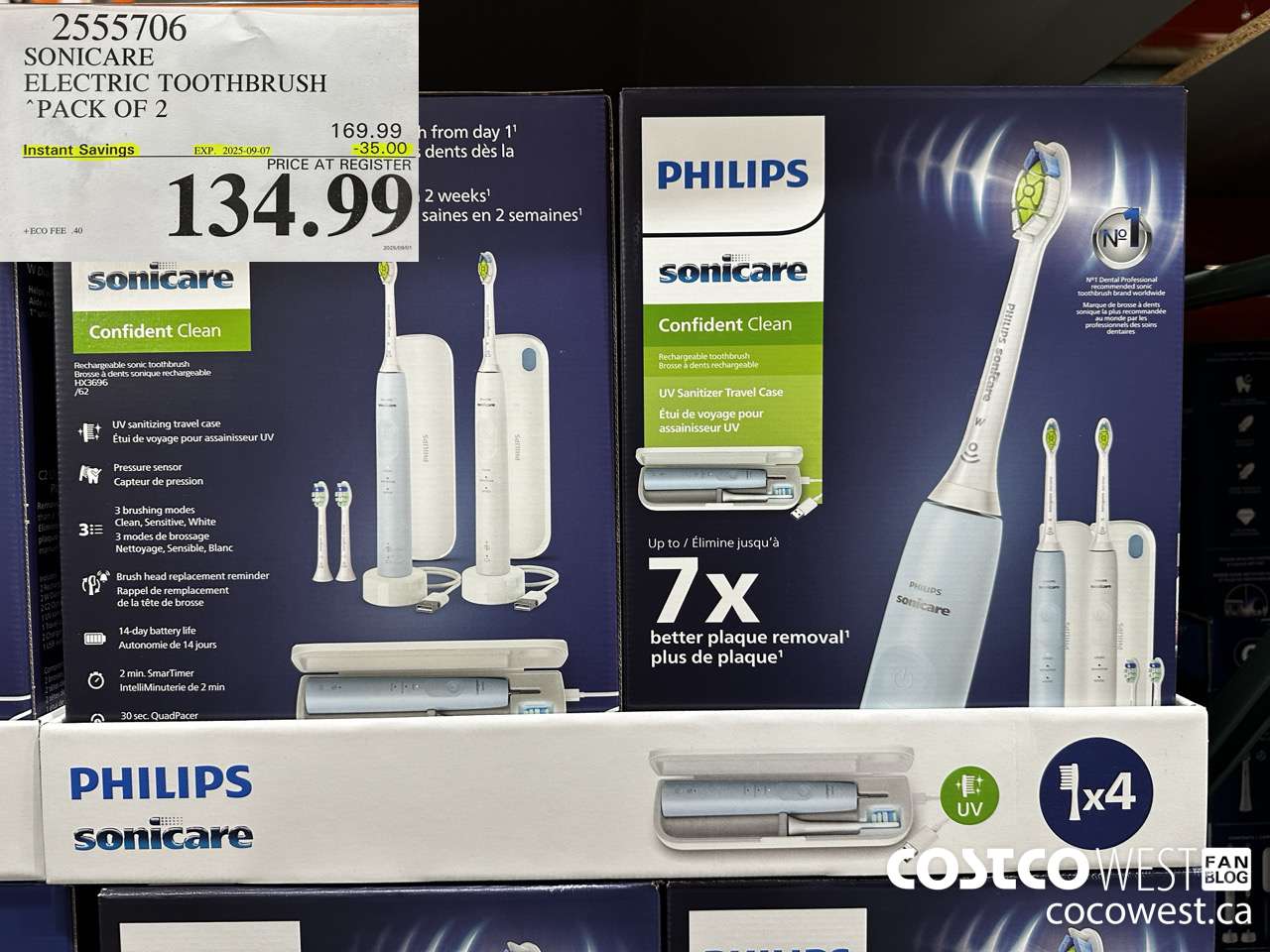 2555706 SONICARE CONFIDENT CLEAN DUAL HANDLES ($35.00 INSTANT SAVINGS EXPIRES ON 2025-09-07) $134.99