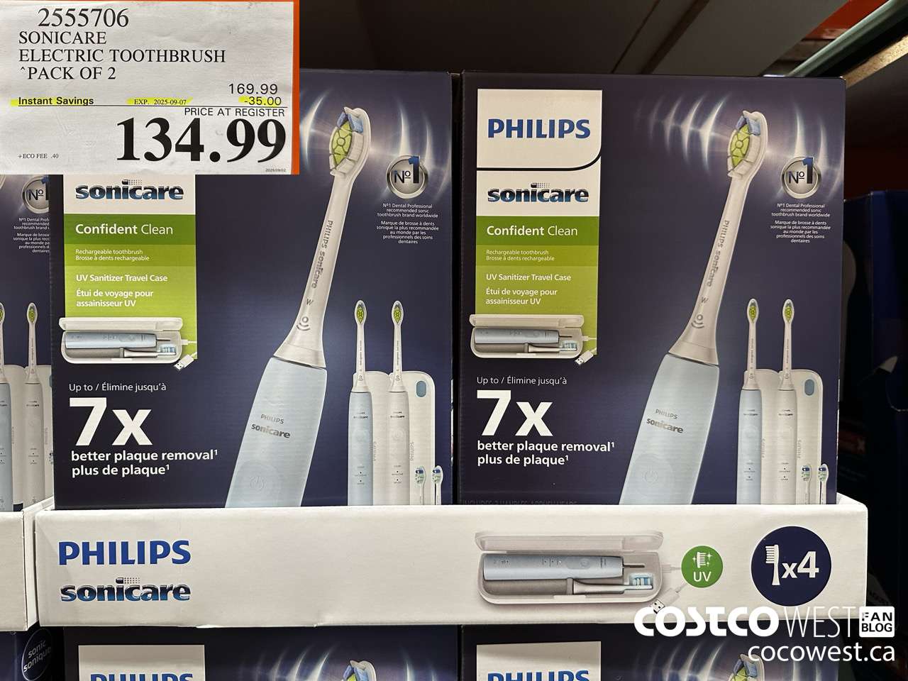 2555706 SONICARE CONFIDENT CLEAN DUAL HANDLES ($35.00 INSTANT SAVINGS EXPIRES ON 2025-09-07) $134.99