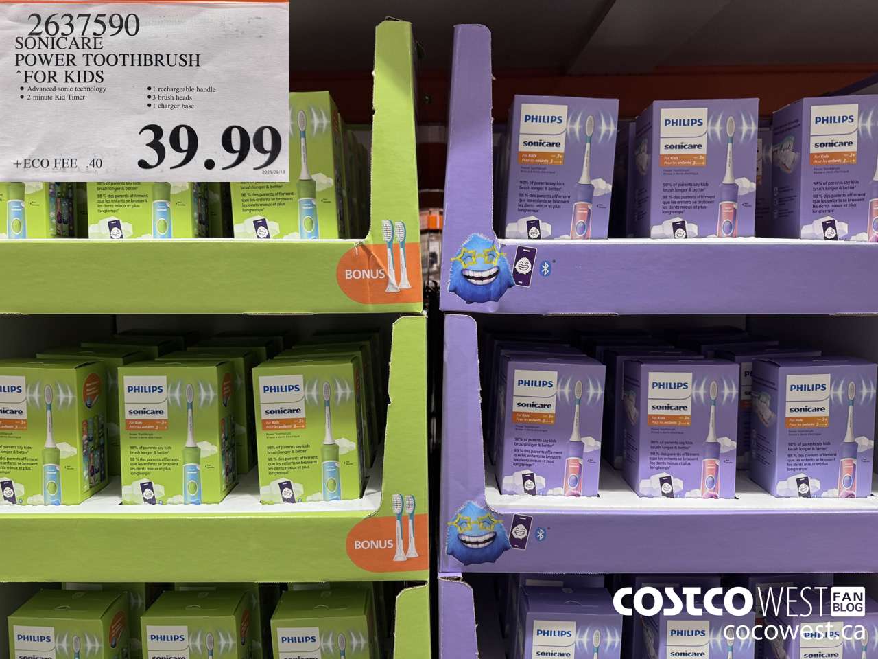 2637590 SONICARE POWER TOOTHBRUSH FOR KIDS $39.99