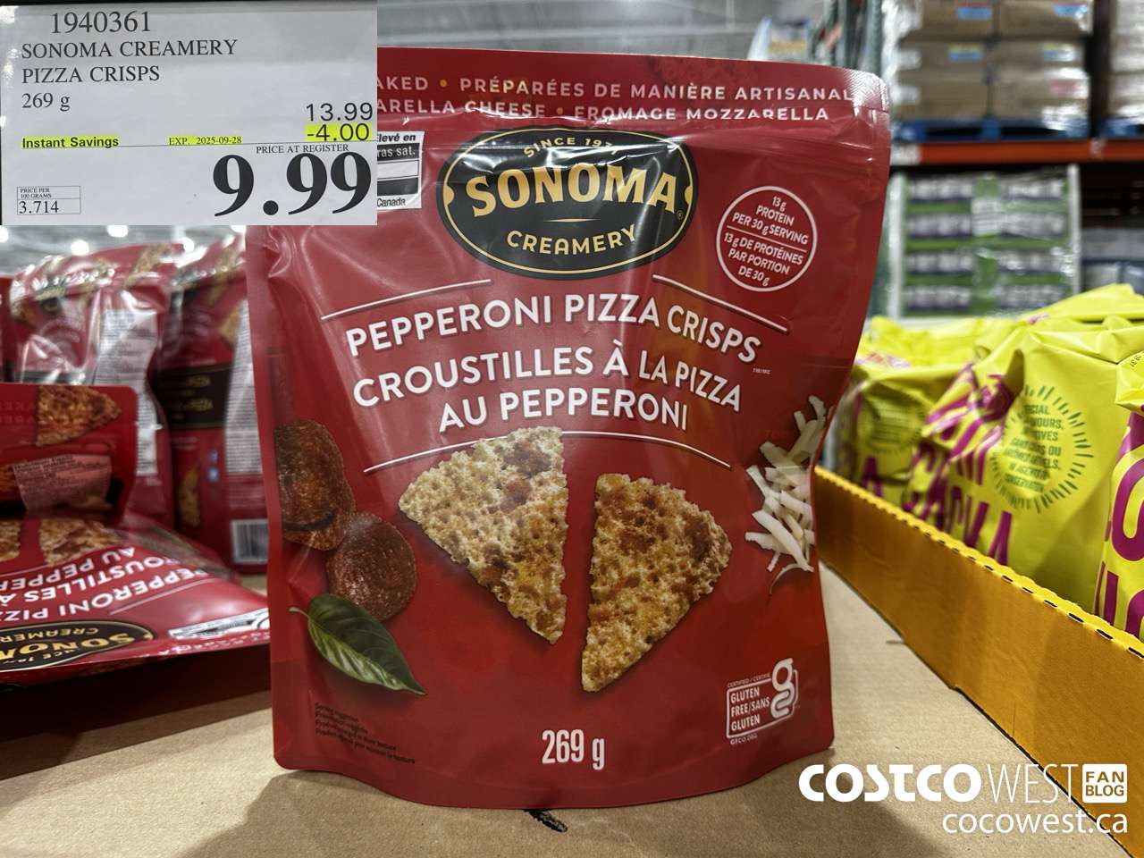 1940361 SONOMA CREAMERY PIZZA CRISPS 269G ($4.00 INSTANT SAVINGS EXPIRES ON 2025-09-28) $9.99