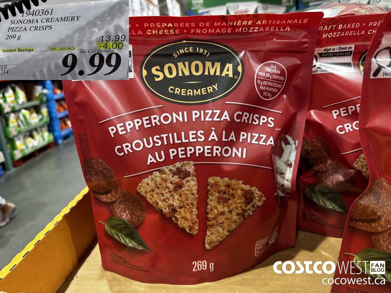 1940361 SONOMA CREAMERY PIZZA CRISPS 269G ($4.00 INSTANT SAVINGS EXPIRES ON 2025-09-28) $9.99