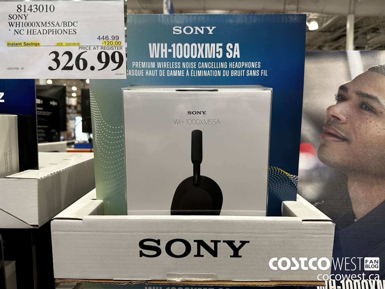 8143010 SONY WH1000XM5SA/BDC NC HEADPHONES ($120.00 INSTANT SAVINGS EXPIRES ON 2025-09-28) $326.99