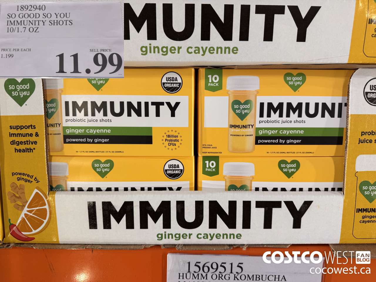 1892940 SO GOOD SO YOU IMMUNITY SHOTS 10/1.7 OZ $11.99