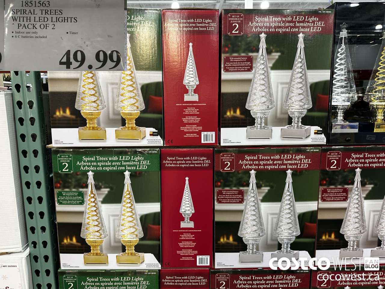 1851563 SPIRAL TREES WITH LED LIGHTS PACK OF 2 $49.99