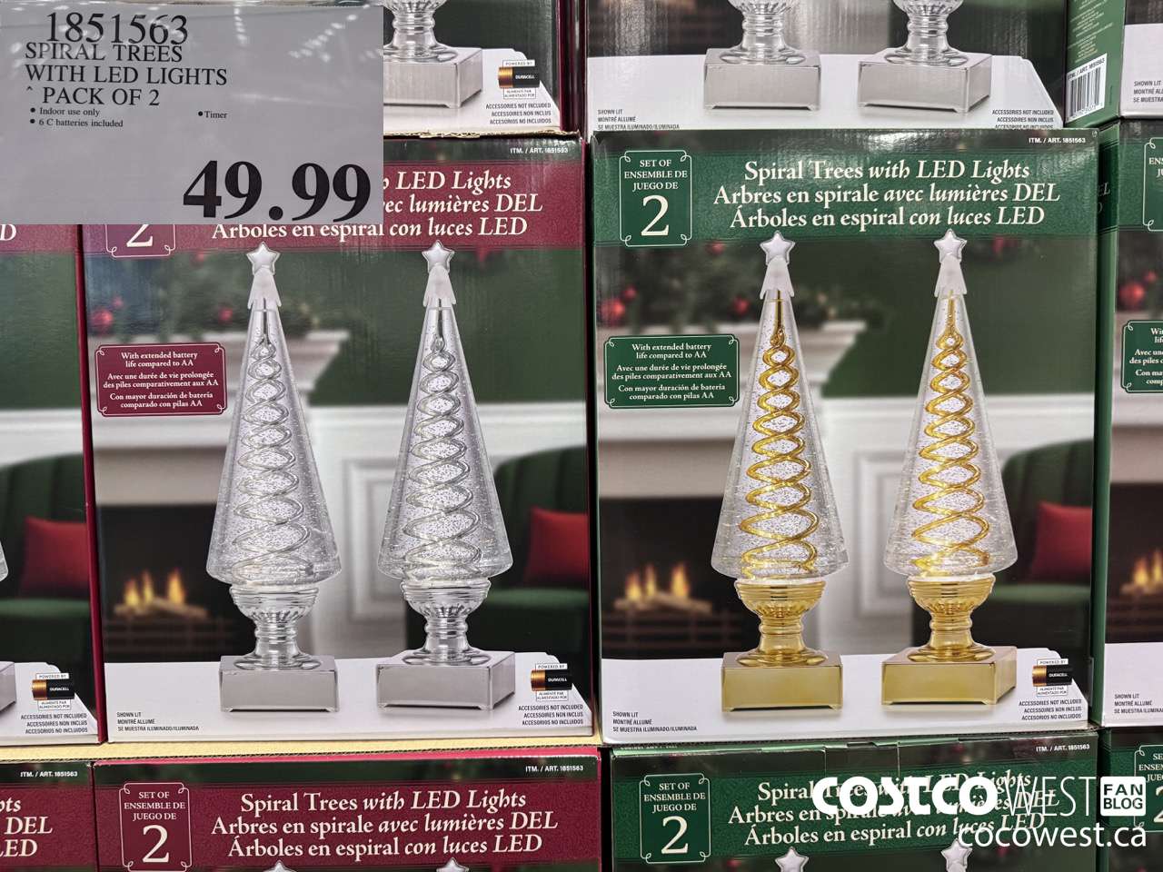 1851563 SPIRAL TREES WITH LED LIGHTS PACK OF 2 $49.99
