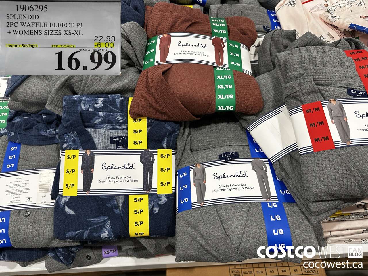 1906295 SPLENDID 2PC WAFFLE FLEECE PJ WOMENS SIZES S-XXL ($6.00 INSTANT SAVINGS EXPIRES ON 2025-09-28) $16.99