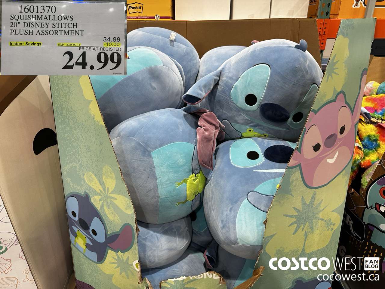 1601370 SQUISHMALLOWS DISNEY STITCH 20inch PLUSH  ($10.00 INSTANT SAVINGS EXPIRES ON 2025-09-14) $24.99