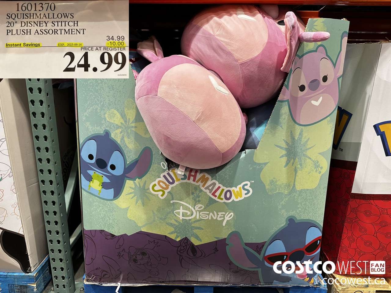 1601370 SQUISHMALLOWS DISNEY STITCH 20inch PLUSH  ($10.00 INSTANT SAVINGS EXPIRES ON 2025-09-14) $24.99