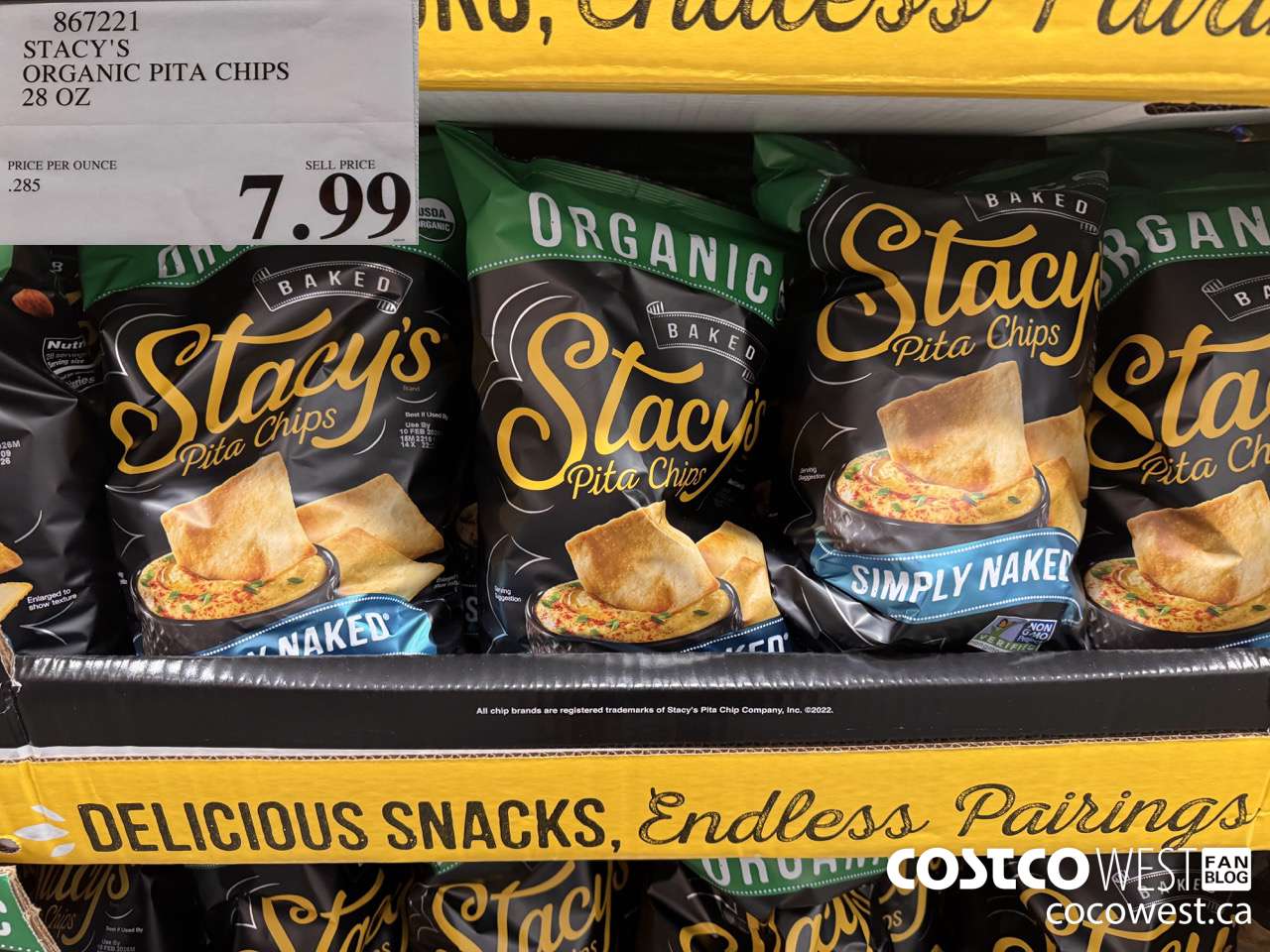 867221 STACY'S ORGANIC PITA CHIPS 28 OZ $7.99